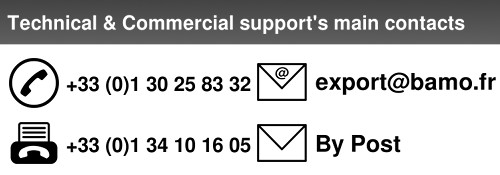 Technical & Commercial support's main contacts